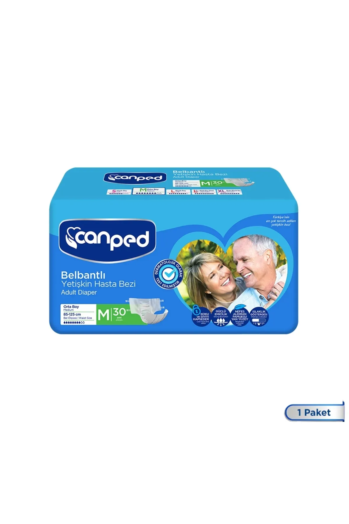 CanPed 30'lu M Beden Bel Bantlı Yetişkin Hasta Bezi