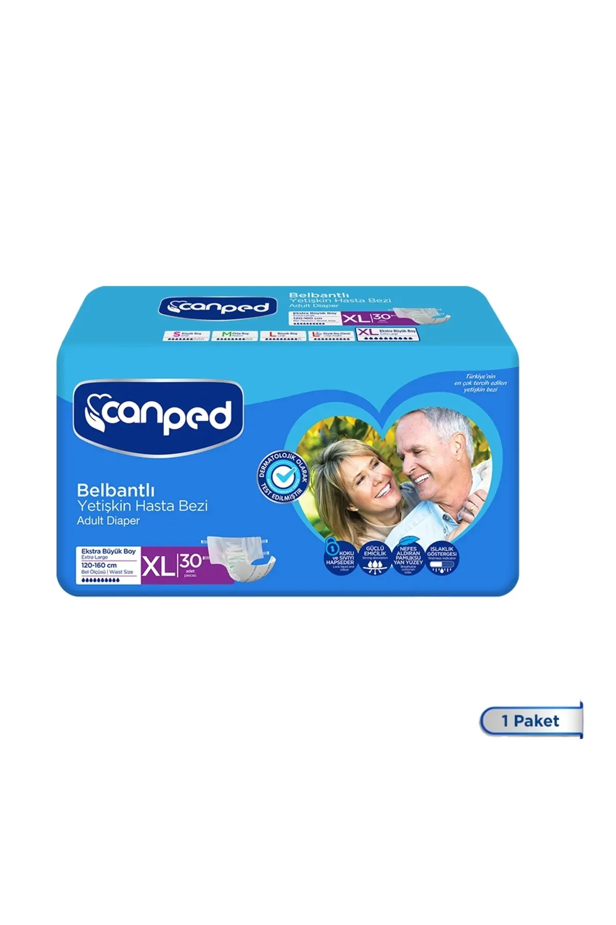 CanPed  30'l XL Beden Bel Bantlı Yetişkin Hasta Bezi