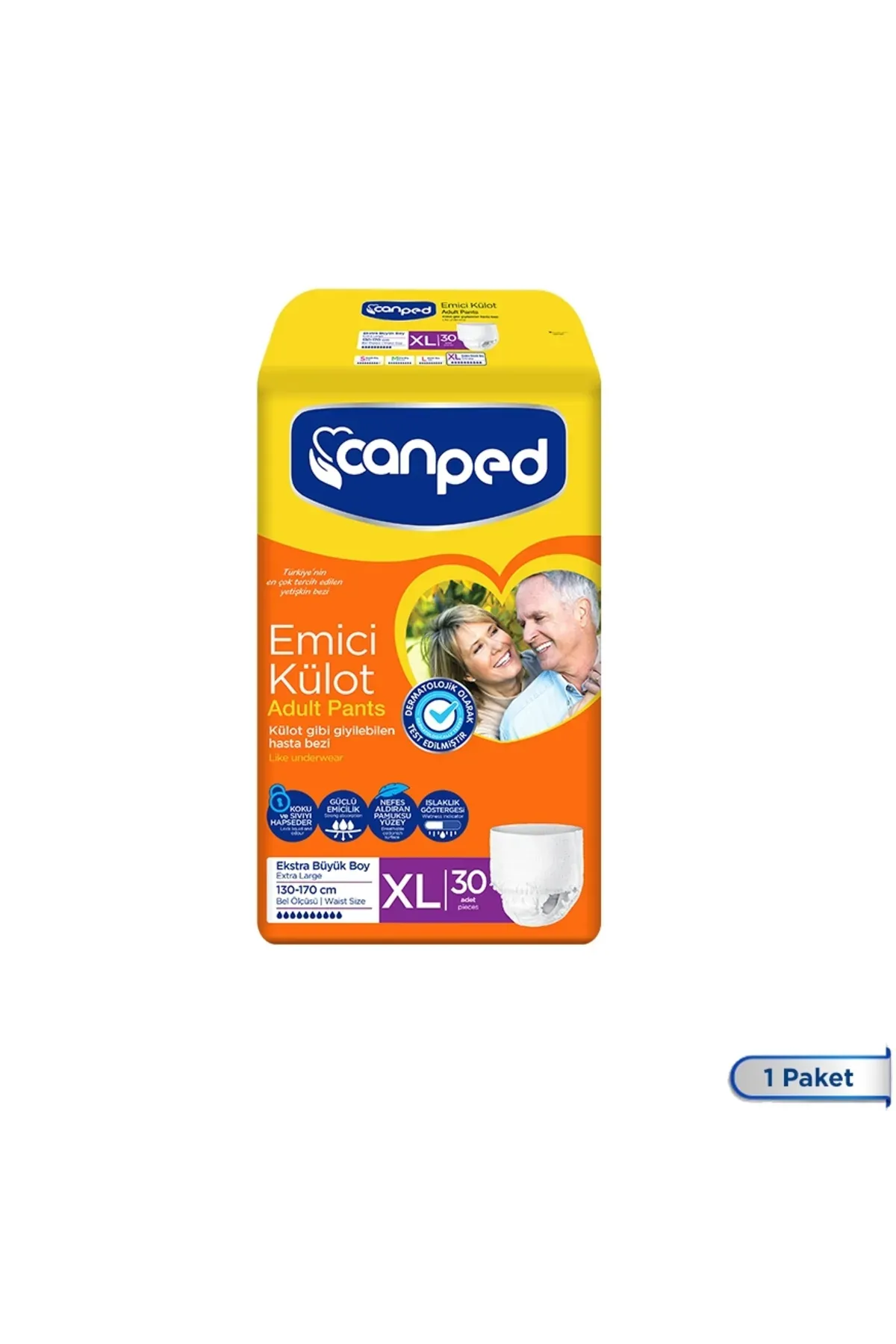Canped 30'lu XL Beden Külotlu Yetişkin Hasta Bezi