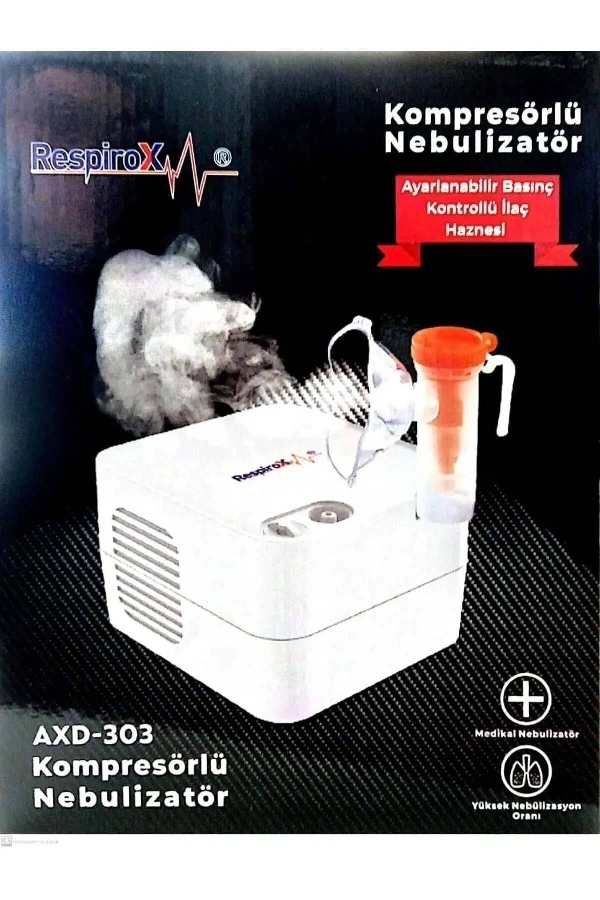 Respirox Kompresörlü Ayarlanabilir Basınçlı Nebülizatör