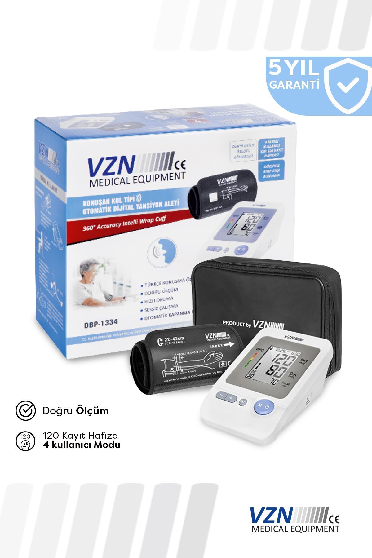 Vzn DBP-1334 Konuşan Kol Tipi Otomatik Tansiyon Aleti