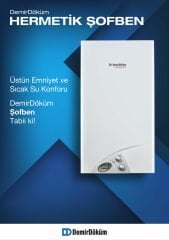 Demirdöküm L 350 F 14 Lt Hermetik Şofben