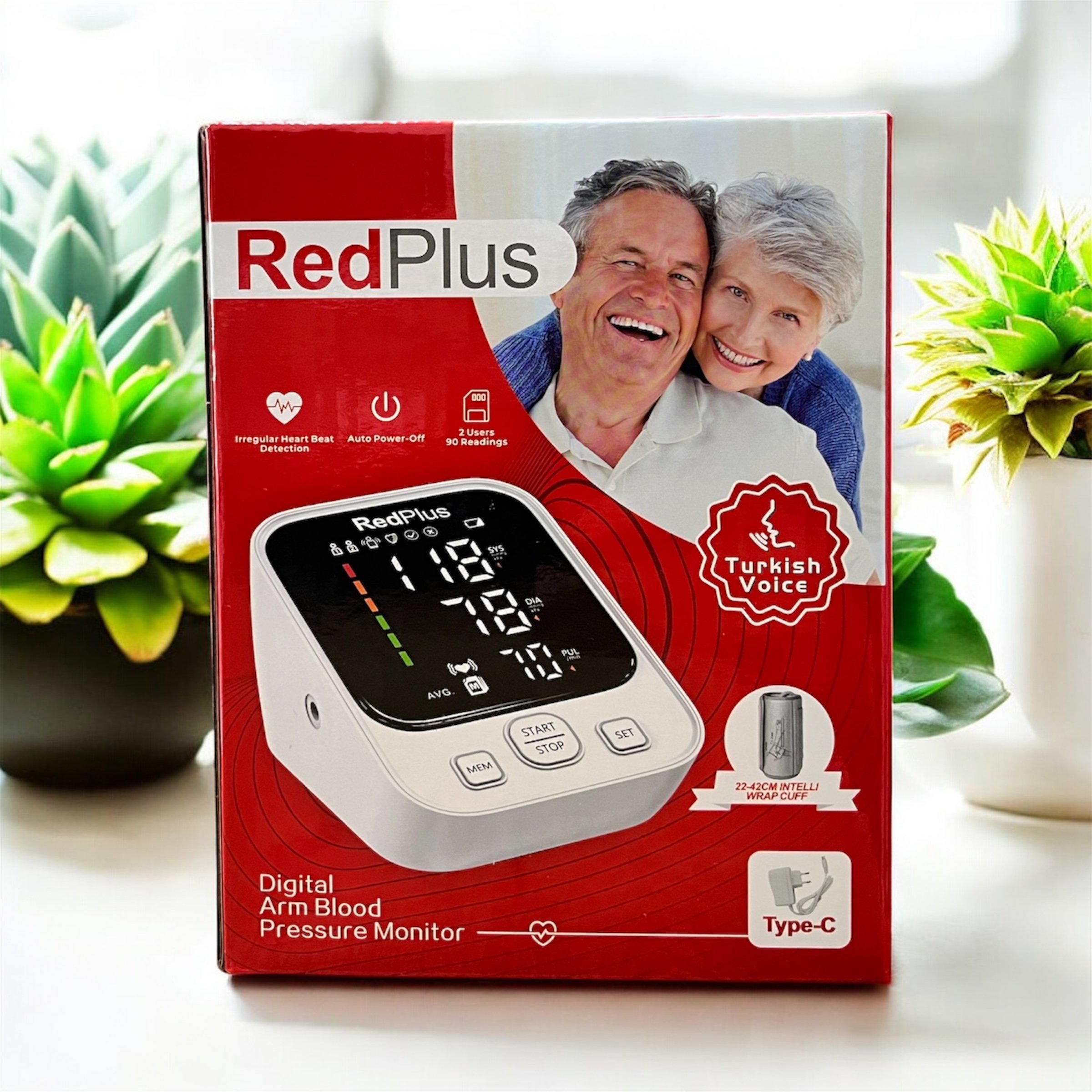 Redplus Koldan Konuşan Tam Otomatik Tansiyon Aleti