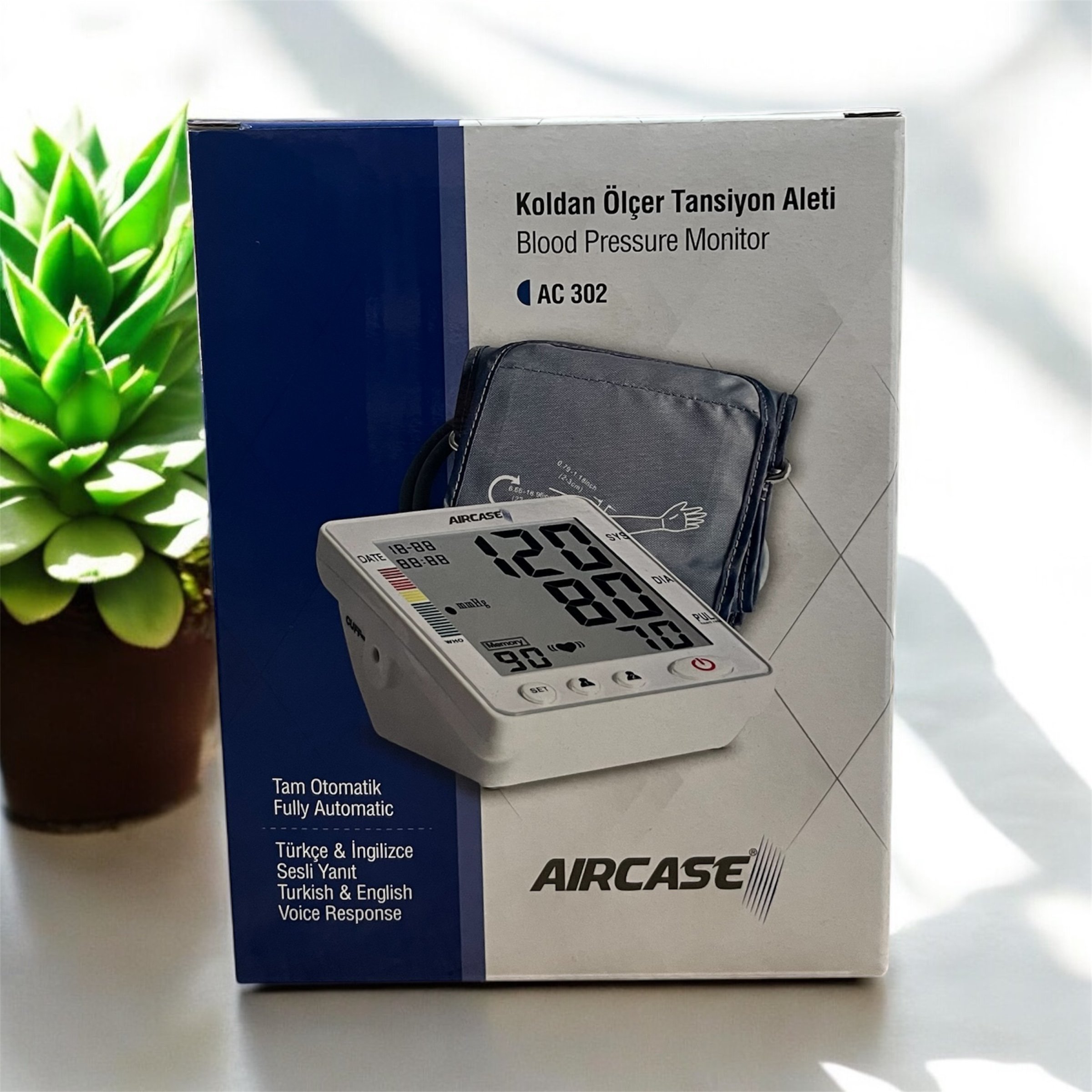 Aircase AC-302 Tam Otomatik Koldan Tansiyon Aleti | Doğru ve Hızlı Ölçüm