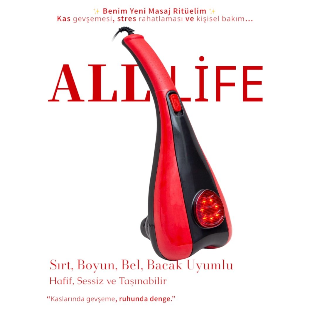All Life Çift Başlıklı Paletli Masaj Aleti | Profesyonel Masaj Konforu